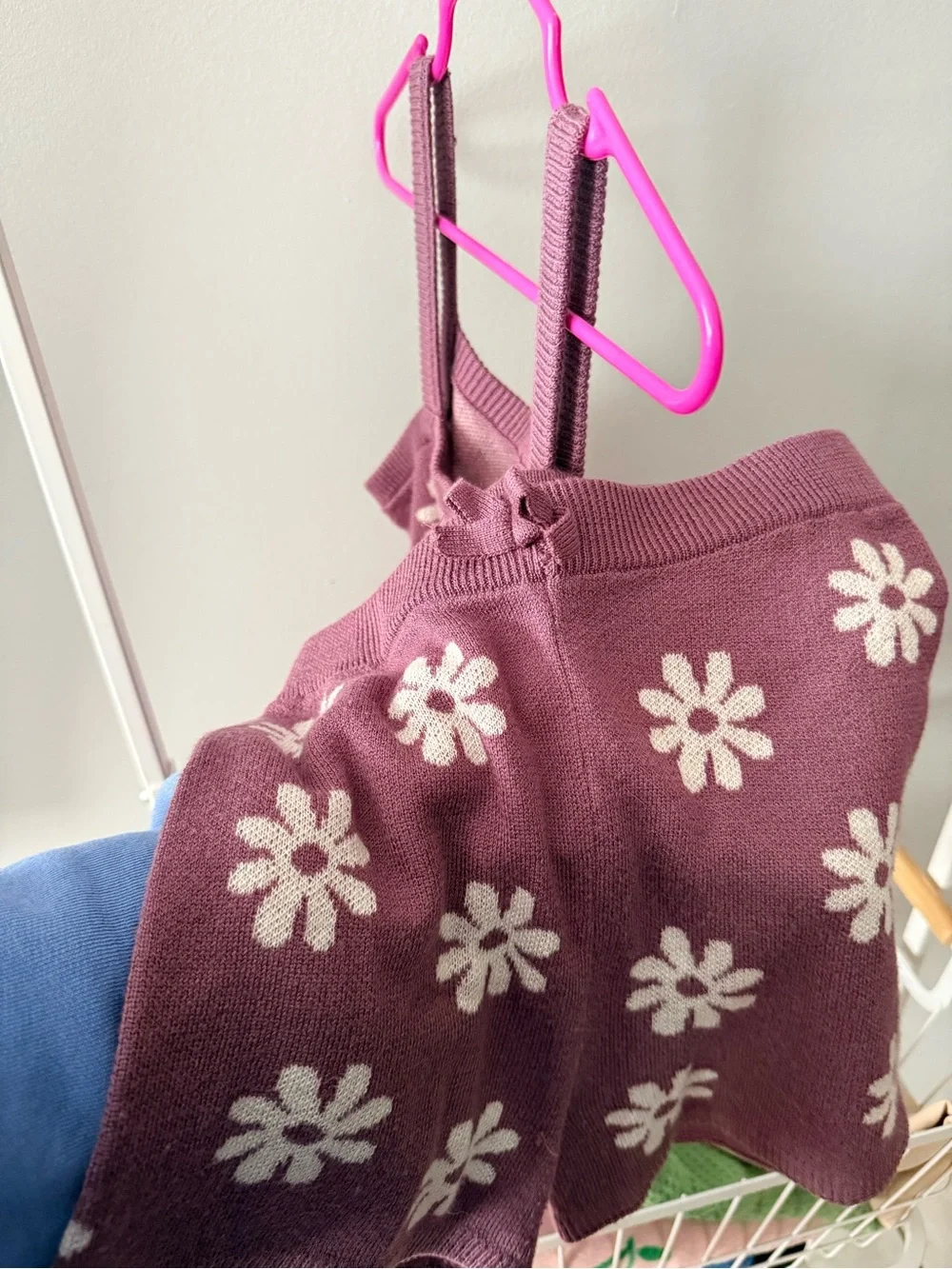 Girls' Daisy Knit Cami Top in Mauve